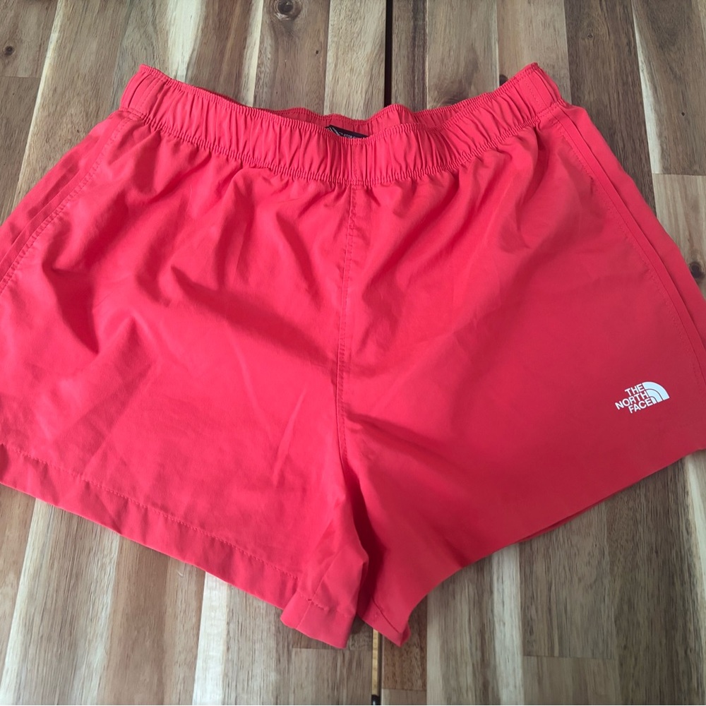 The North Face Red Athletic Shorts Lightweight Elastic Waist